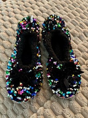 Women’s Sequin Ballet Slippers - Sparkle Slip-Ons